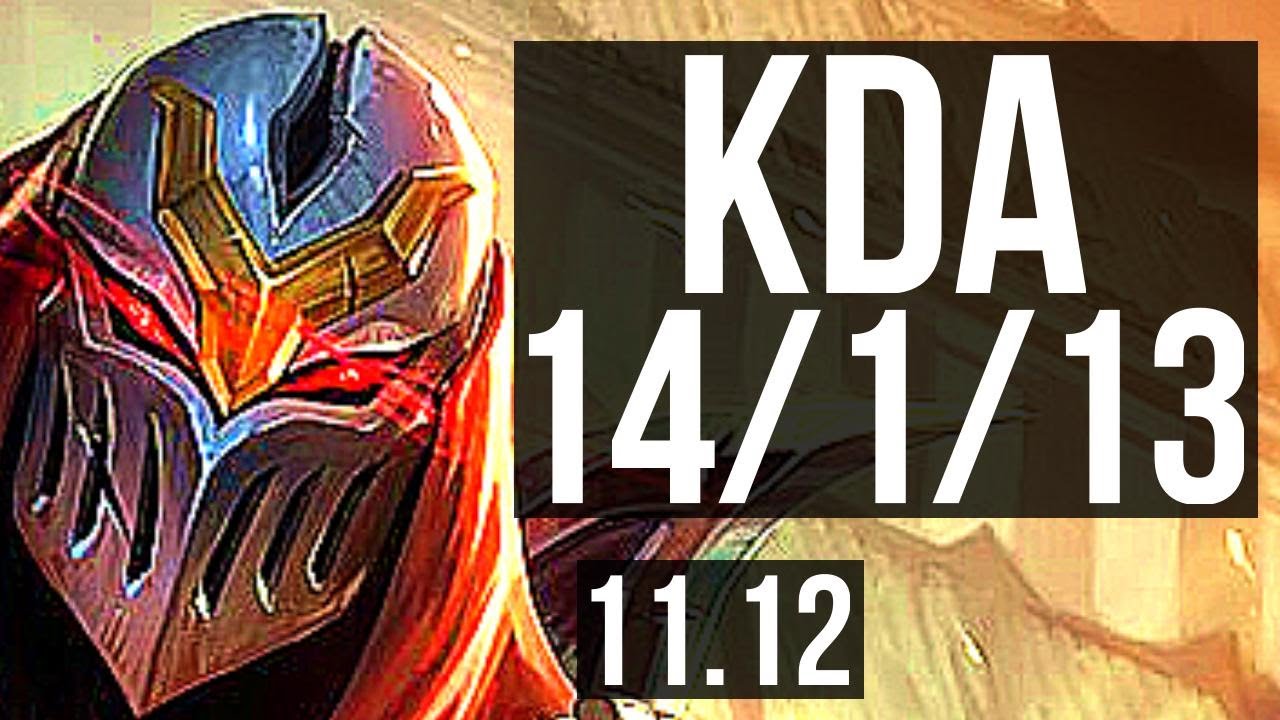 ZED vs MORGANA (TOP) | 14/1/13, Quadra, Legendary, 1000+ games, Rank 11 Zed | KR Challenger | v11.12