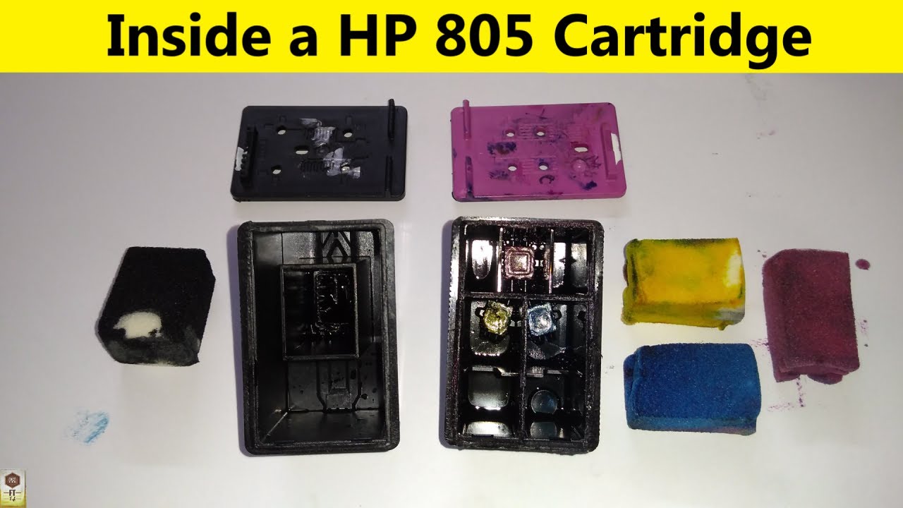 Inside a HP 805 Black & Color Ink Cartridge | What's Inside a HP Cartridge | Explained in HINDI