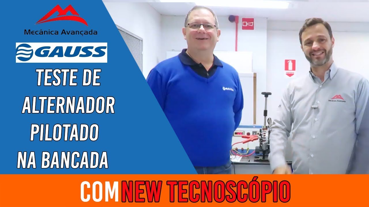 Teste de alternador pilotado na bancada com New tecnoscópio