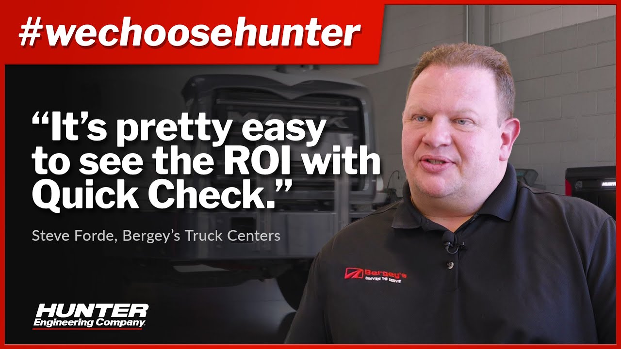 Bergey’s doing a “crazy amount” of alignments with Hunter Quick Check® Commercial