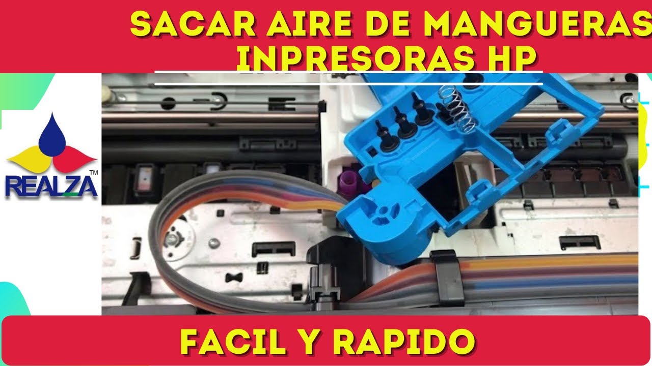 🔴 como SACAR el AIRE de las MANGUERAS en una IMPRESORA HP
