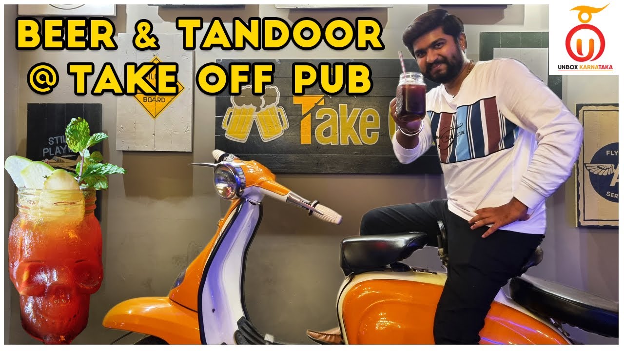 Beer & Tandoor at Take Off Pub | 10% Discount on Food for UK Family | Kannada Food Review
