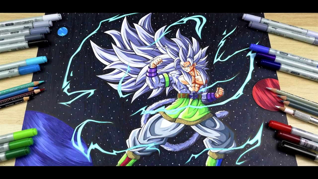 Drawing ✖️ GOKU Super Saiyan 5 in Space ✖️ | TolgArt