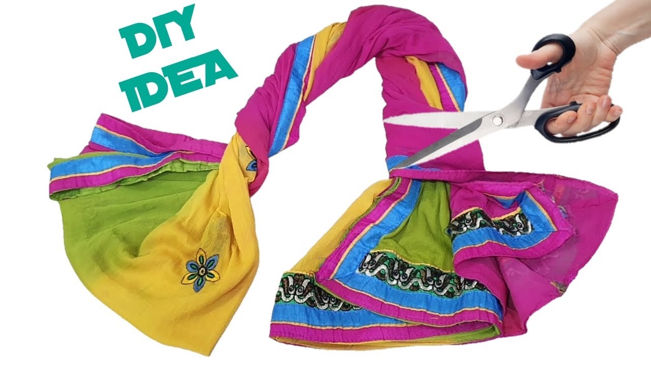 Beautiful and Awesome Idea From Old Dupatta # Best Re Use Idea From Old Dupatta # Sewing Ideas