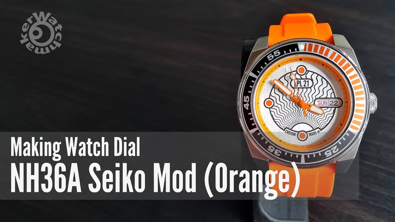 Making Watch Dial for NH36A Movement Seiko Mod on CNC3020