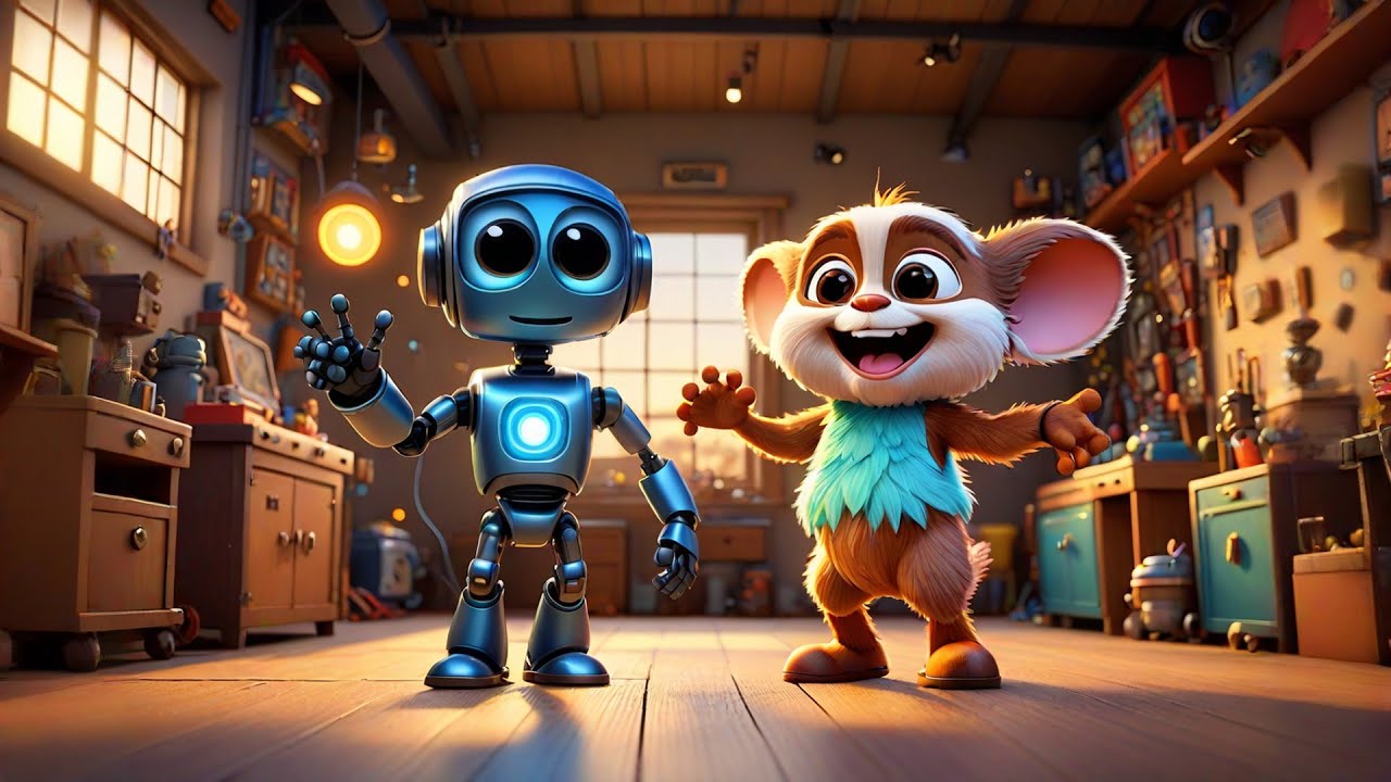 Ricky Robot Counts Robots | Counting Song for Kids | Robot Rhymes and Toddler Learning Fun