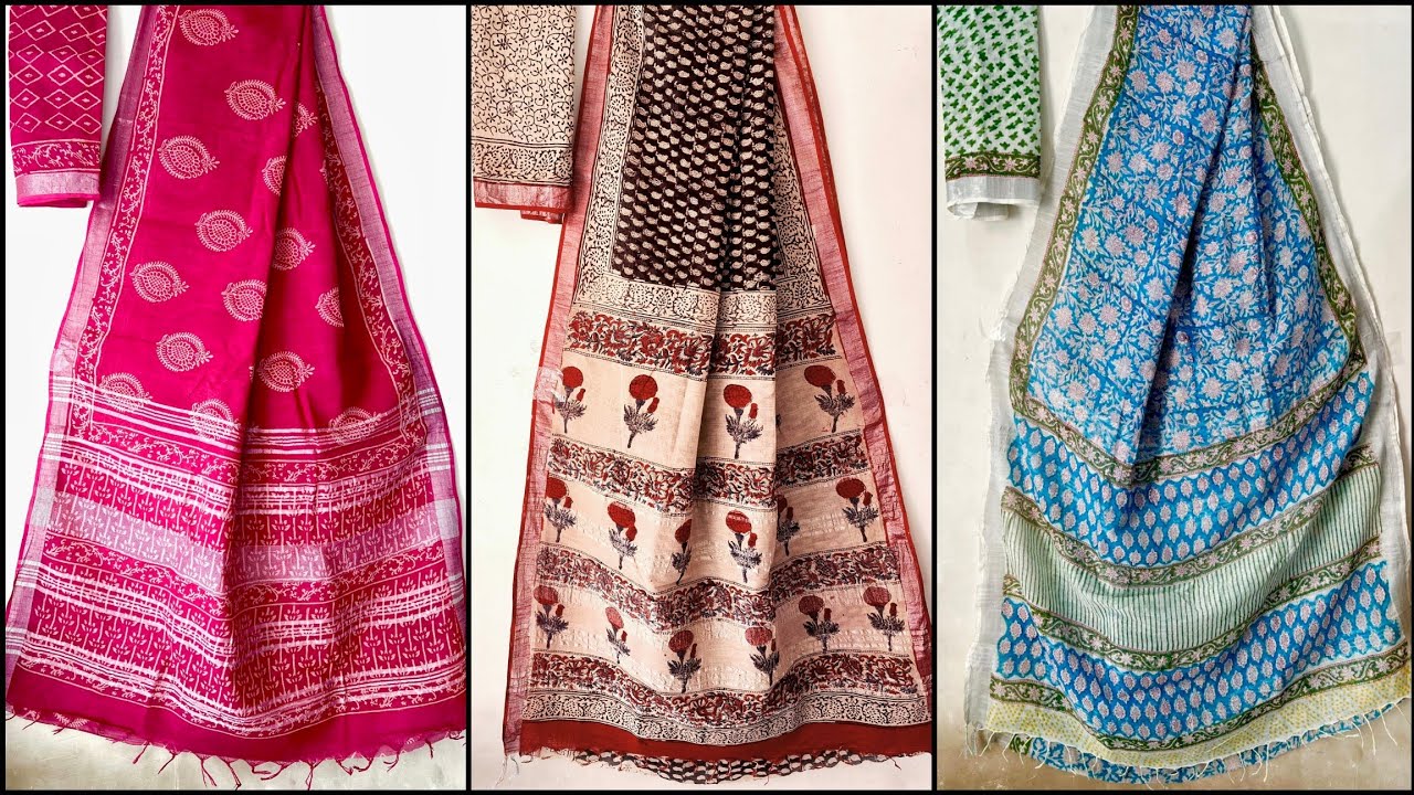 Linen Cotton Sarees | Free Shipping | Linen Cotton Sarees Manufacturers #shopnow 