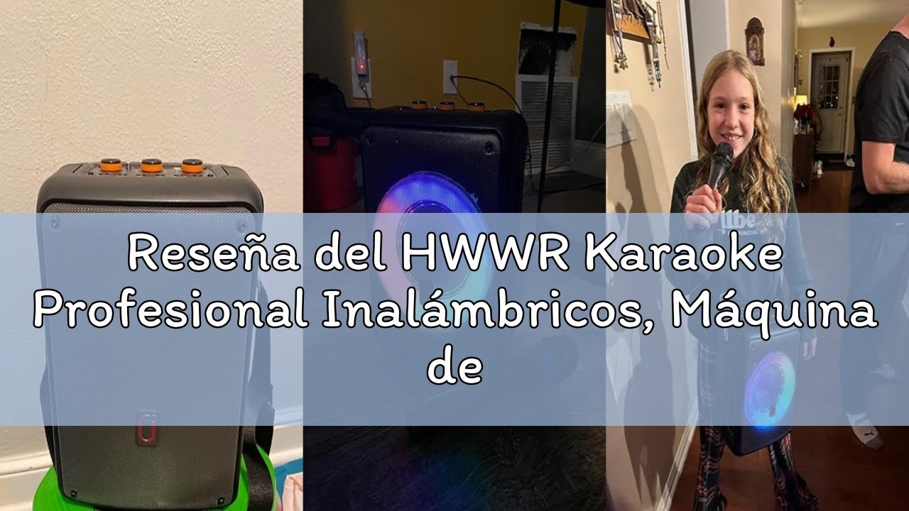 Reseña del HWWR Karaoke Profesional Inalámbricos, Máquina de Karaoke Portátil con Micrófonos Inalámb