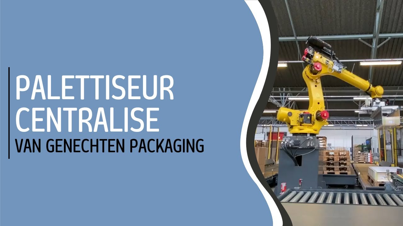 Palettisation automatique centralisée d'emballages cartons