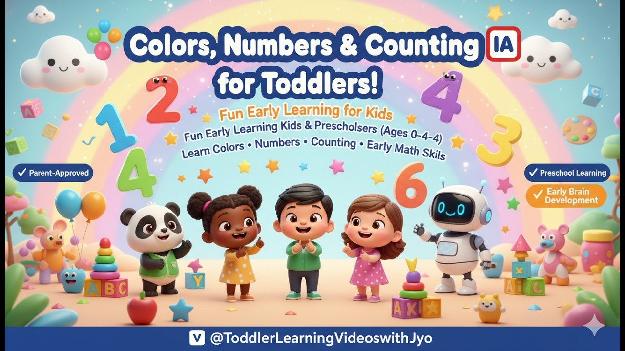 Colors, Numbers & Counting for Toddlers | Fun Early Learning Video for Kids & Preschoolers