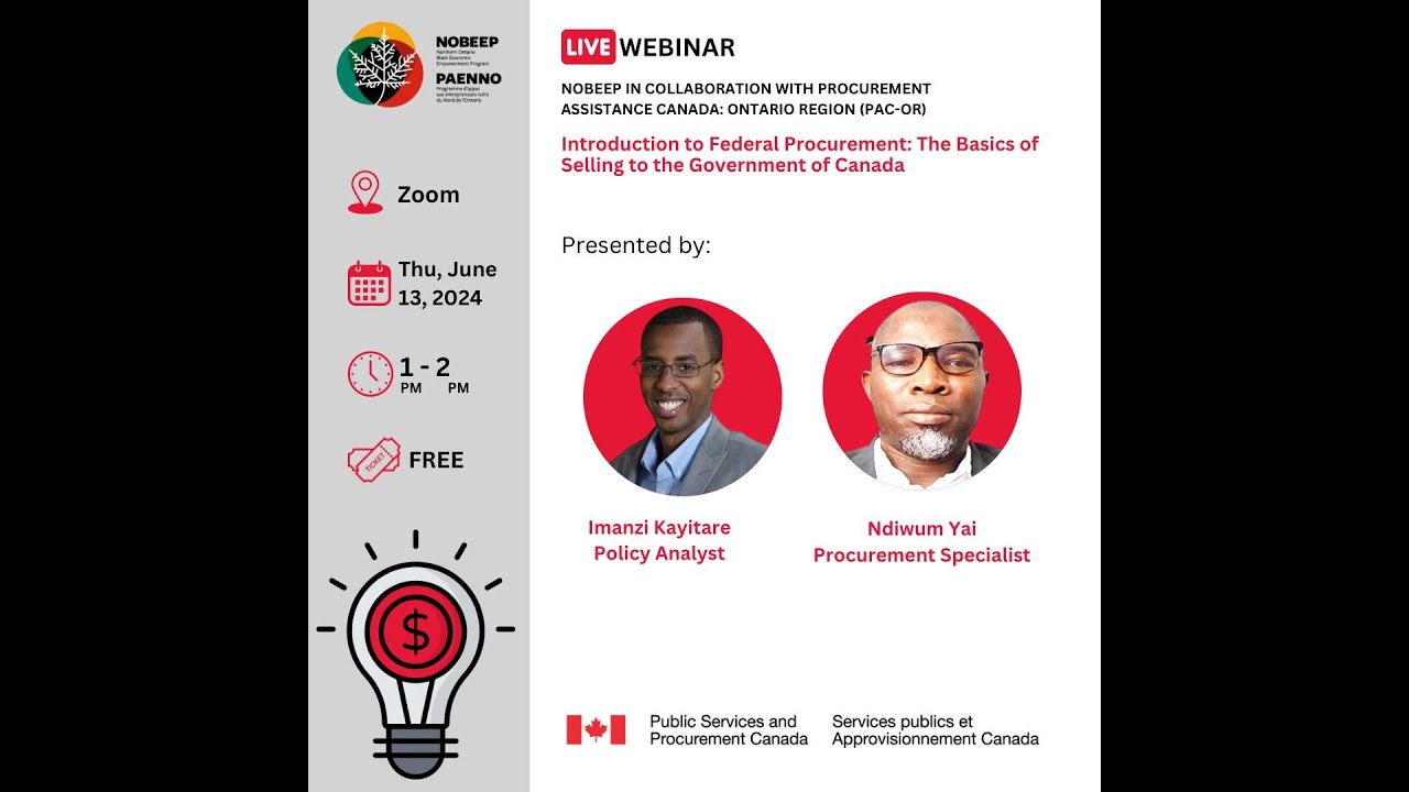 Introduction to procurement  the basics of selling to the government of Canada