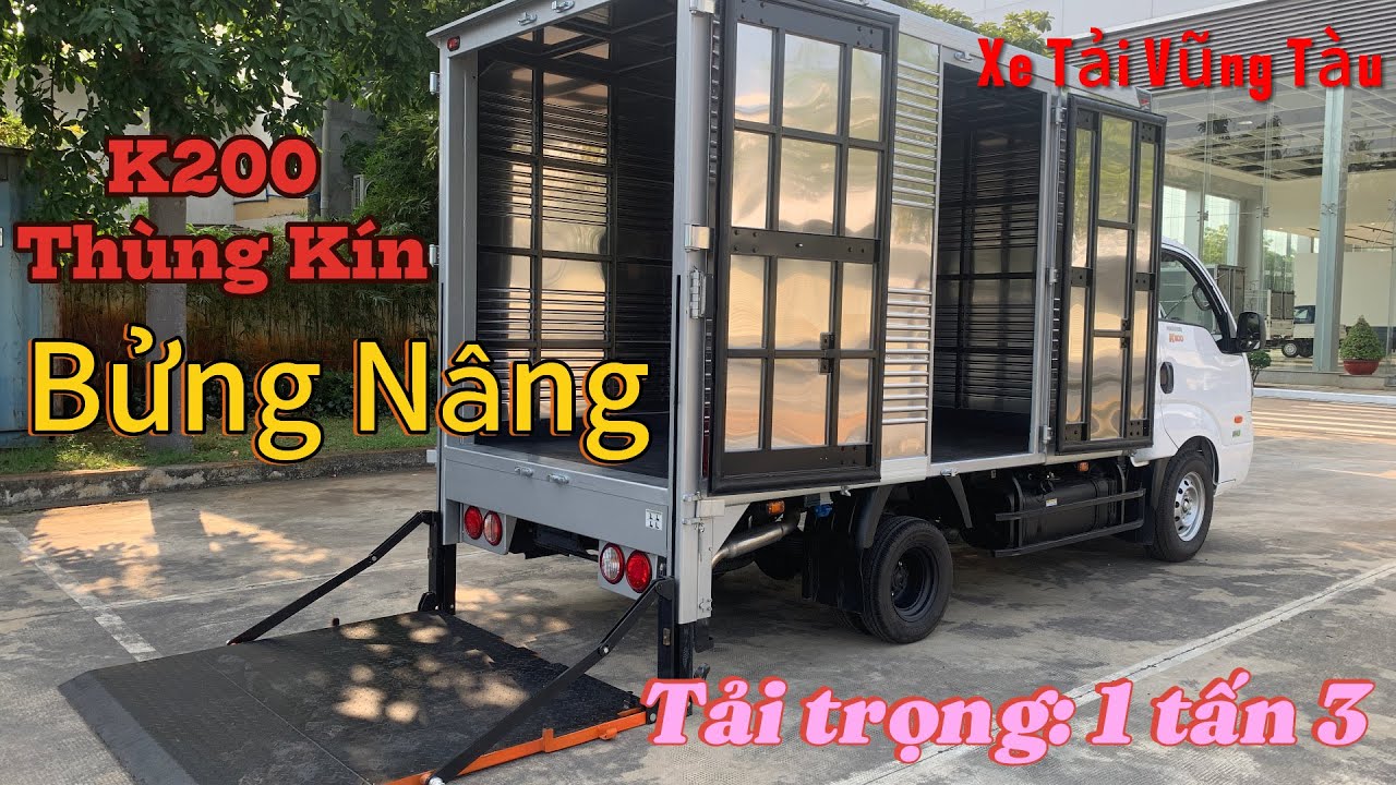 CHI TIẾT VÀ VẬN HÀNG HỆ THỐNG BÀN NÂNG K200 THÙNG KÍN | THACO VŨNG TÀU | XE TẢI VŨNG TÀU