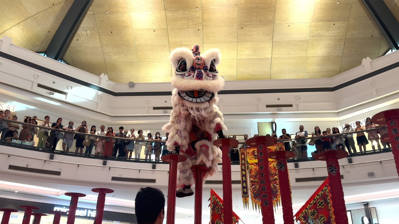 W.A Chung Wah Association Lion Dance Jong Performance - Karrinyup Shopping Centre Perth W.A 2024