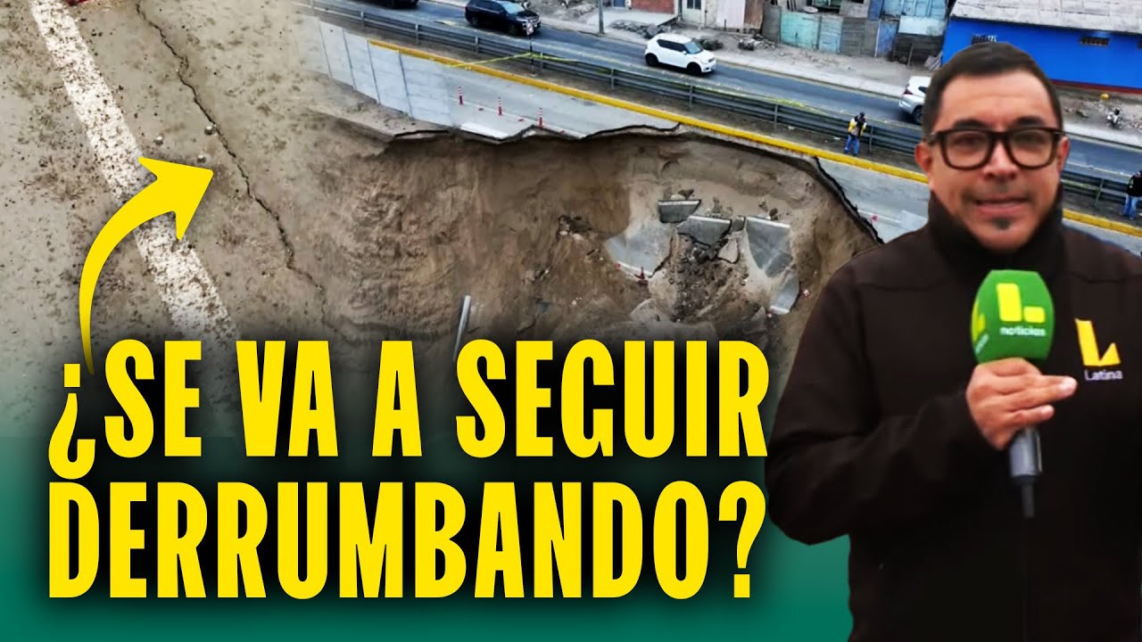 ¡La mitad de la avenida se desplomó! Preocupación por más rajaduras en av. Gambetta