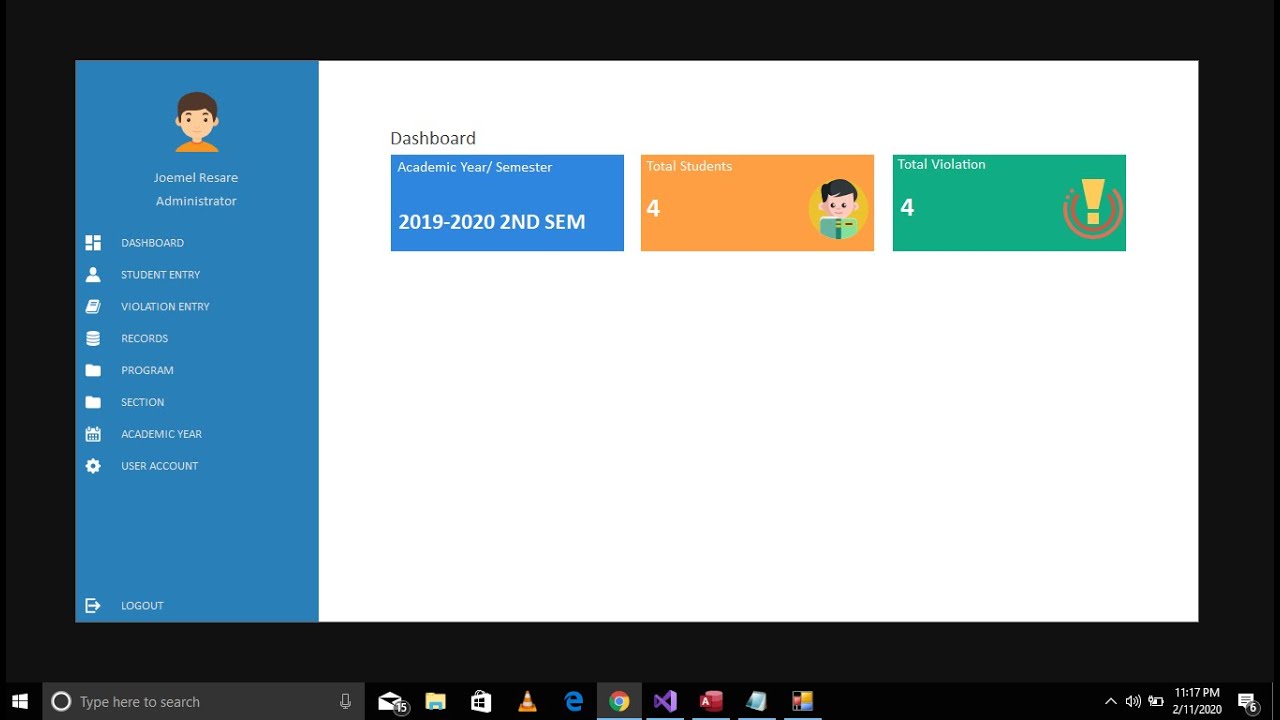 Student Violation System | Part 14 Dashboard Module