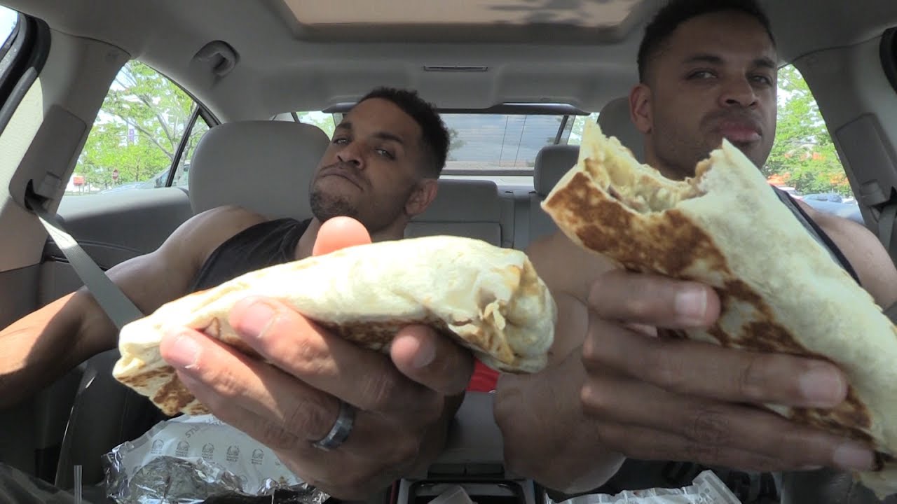 Тако Белл Стейк XXL на гриле с начинкой из стейка буррито @Hodgetwins