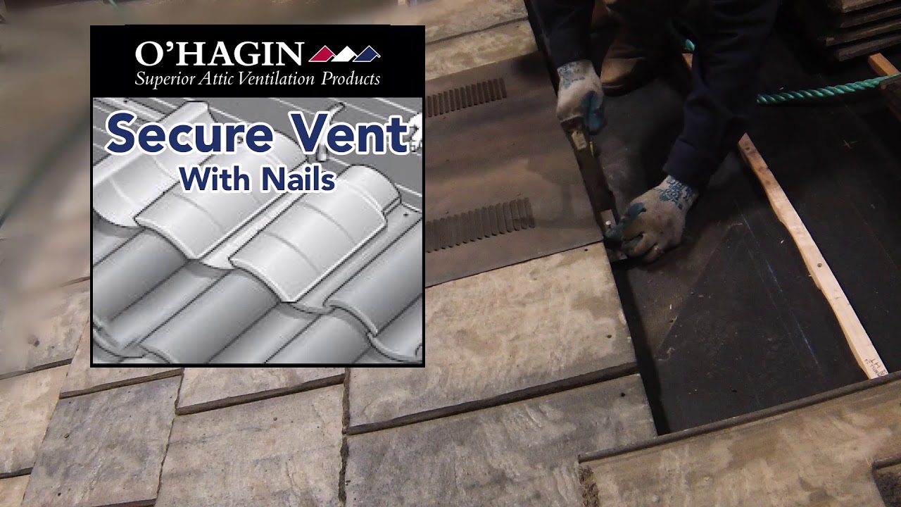 O'Hagin - Universal Flat Tile Attic Vent For Concrete Tile -  Installation Video