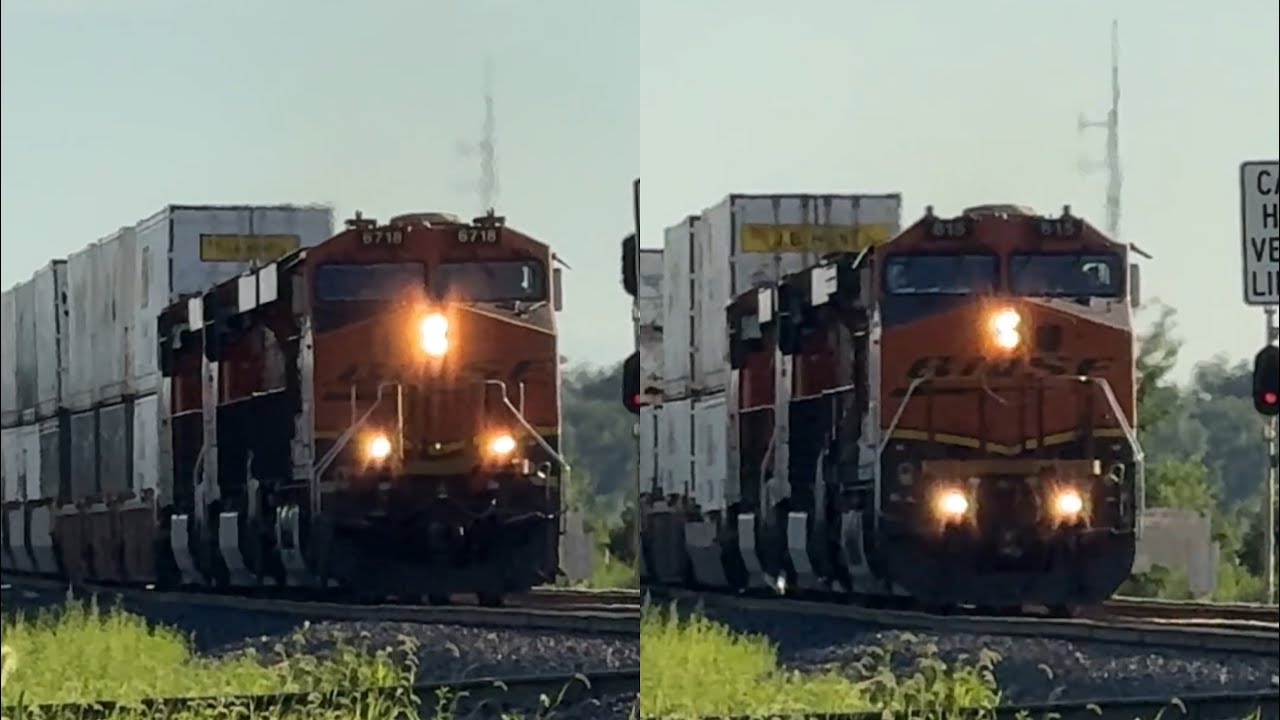 Two 65-70 mph BNSF Z trains on a row ft Z-ALTWSP & Z-NBYWSP! BNSF Transcon: Marceline sub..6/28/25