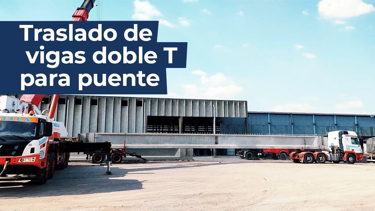 Traslado de vigas doble T para puente