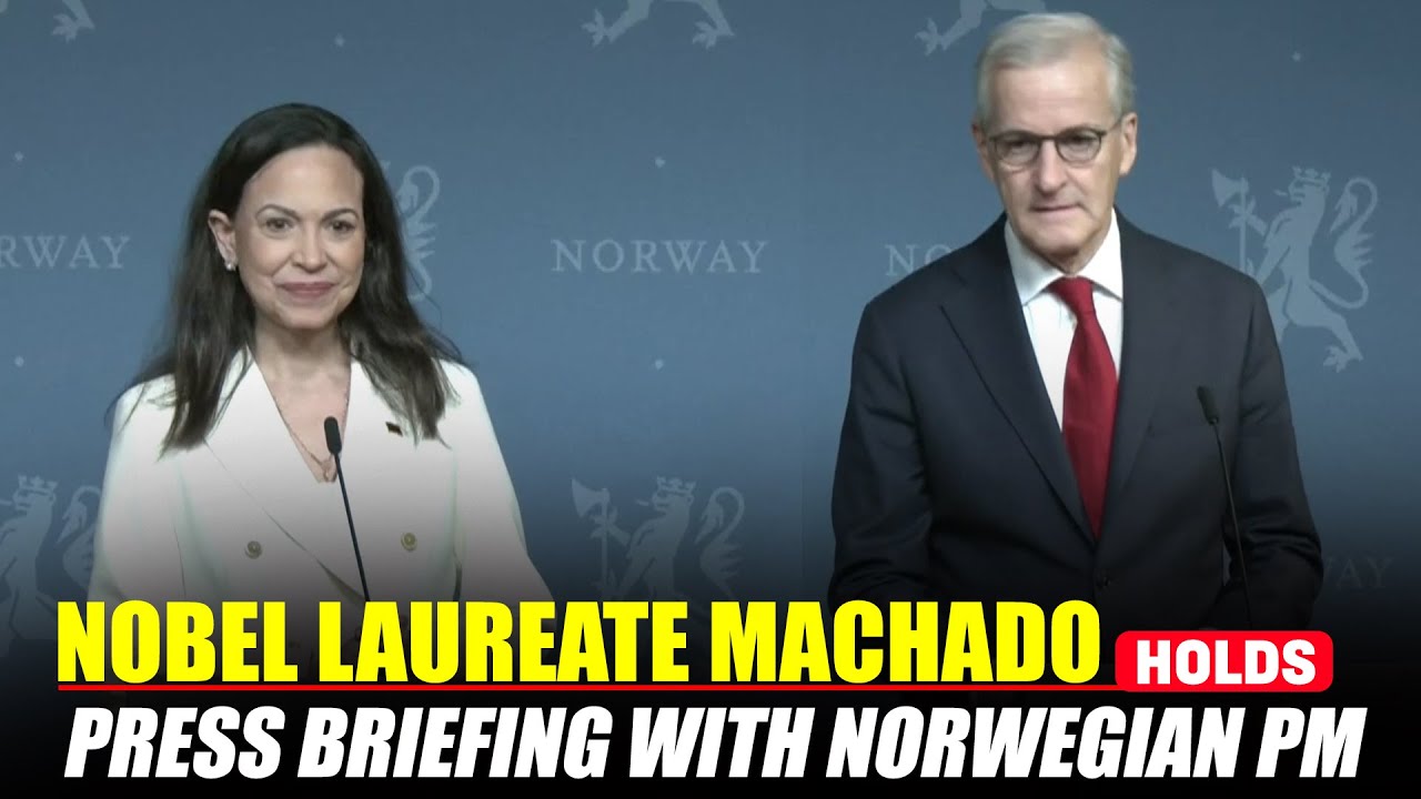 LIVE: Nobel laureate Machado holds a press conference with Norwegian PM Stoere in Oslo