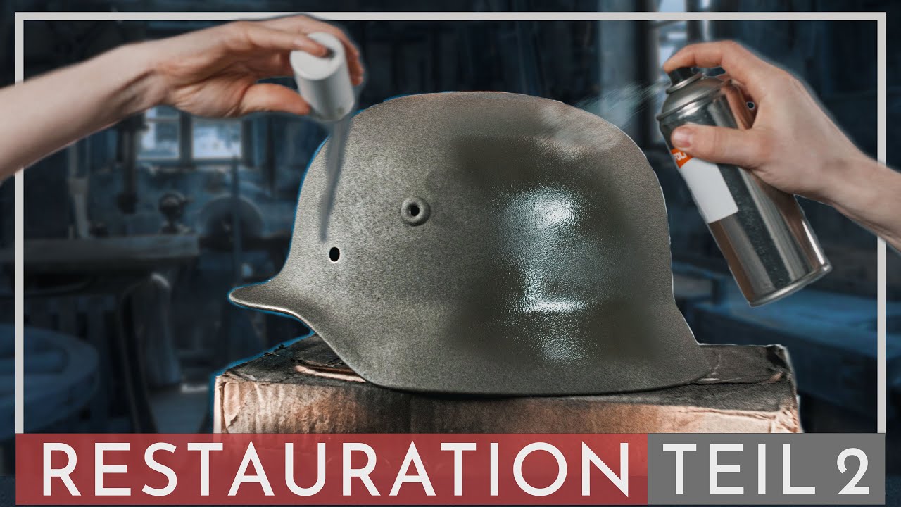 Wehrmacht Stahlhelm Restauration TEIL 2 | Lackieren & Rautarn [TUTORIAL]