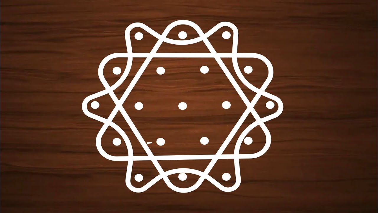 Chukki rangoli designs | 5x3 dots rangoli | Radha Rangoli Art 