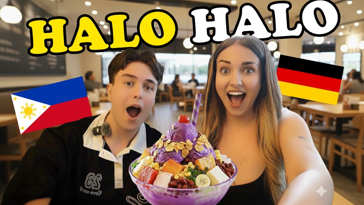🇵🇭 Моя немецкая сестра-близняшка впервые пробует филиппинские десерты! 🇩🇪🍮🍧
