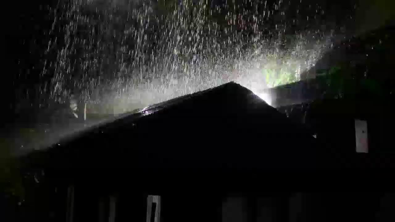 Continuous Heavy Rain on Tin Roof for Sleeping