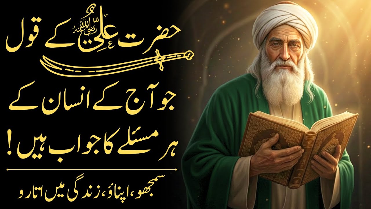 Hazrat Ali Ke Qaul | Aaj Ke Insaan Ke Har Maslay Ka Jawab | Qaul-e-Ali