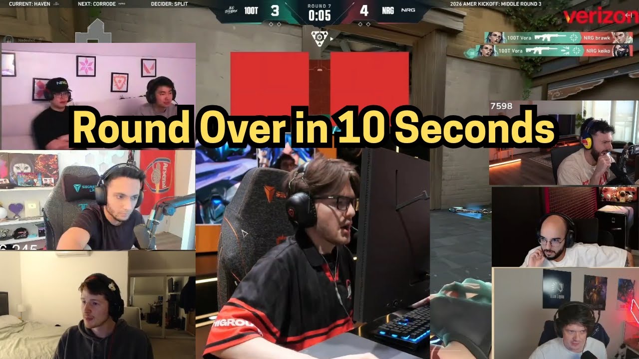 Valorant streamers react to the fastest round yet in this VCT 