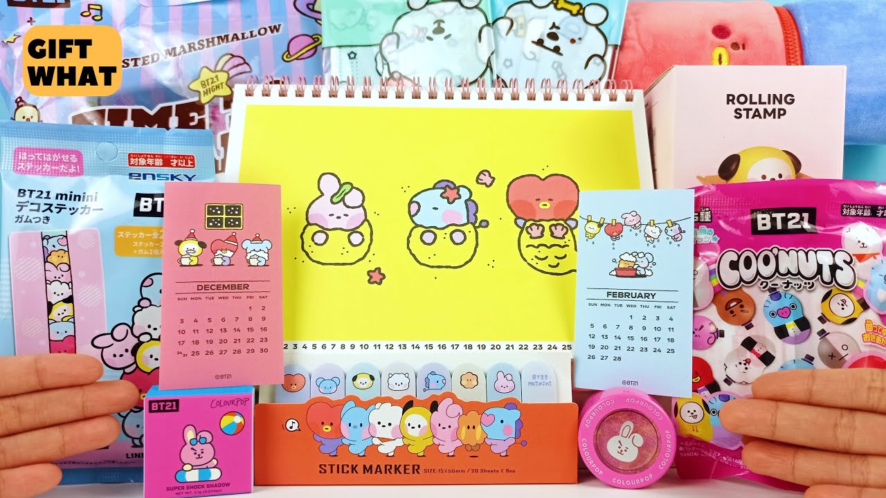 BT21 New Year Festival Collection Unboxing ASMR 【 GiftWhat 】