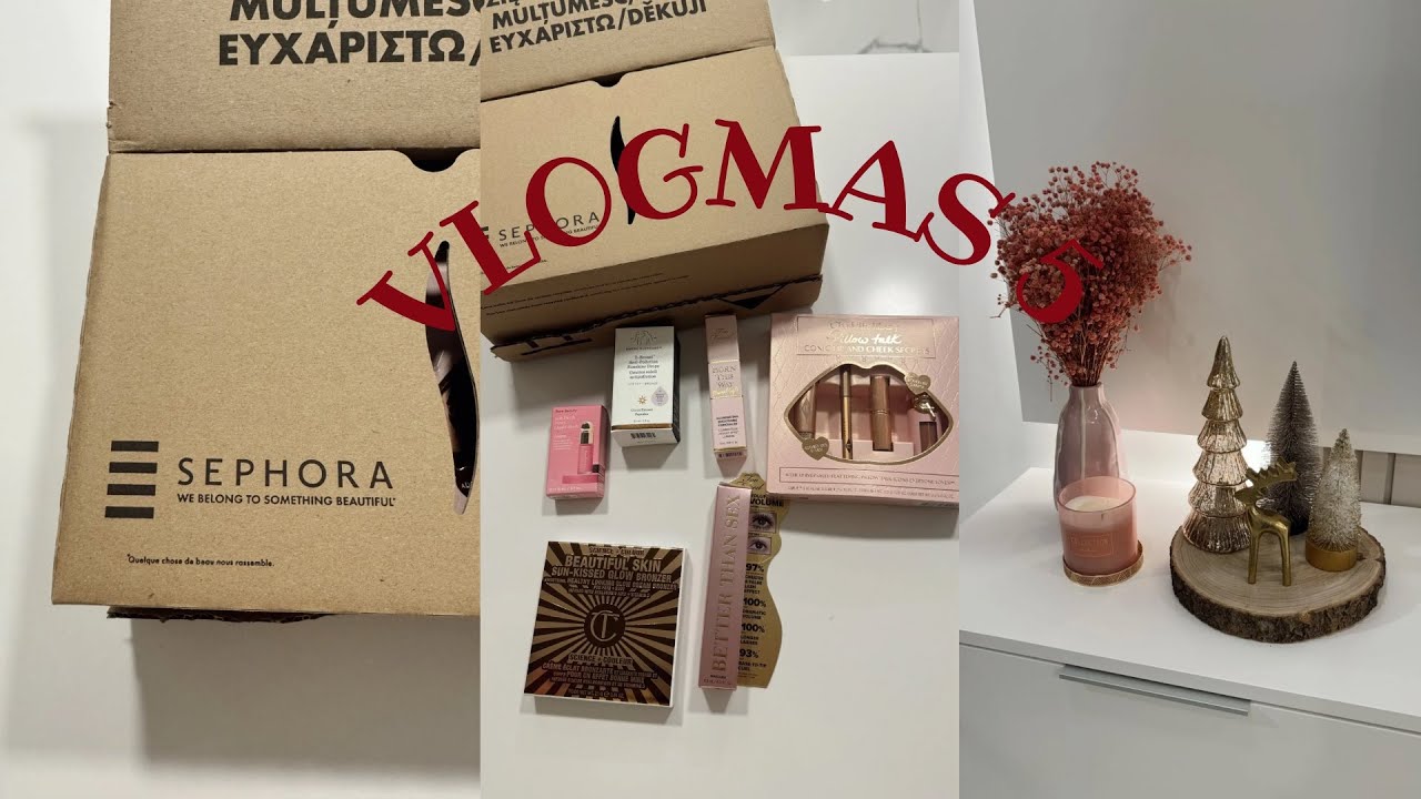 VLOGMAS 5: Probando los productos más top de Sephora, Charlotte Tilbury, Rare beauty, Beauty drops..