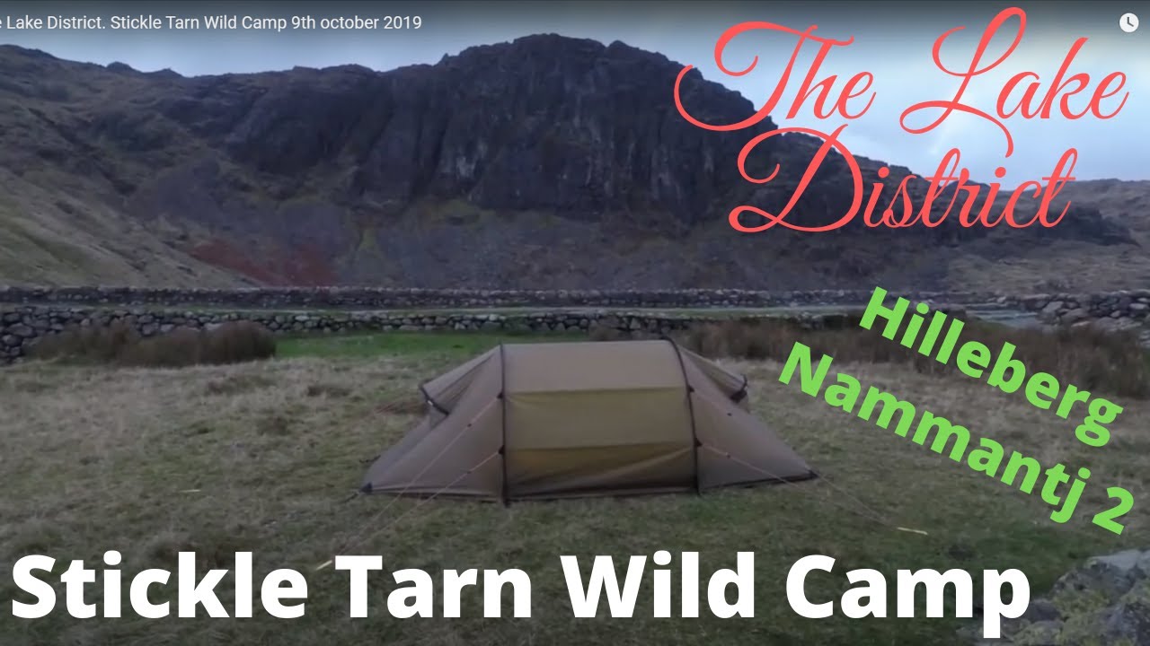 Stickle Tarn Stormy Wild Camp in Hilleberg Nammatj 2.