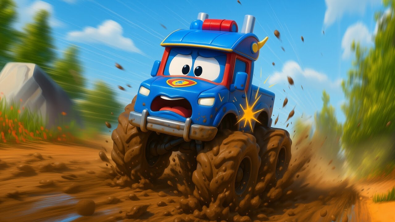 Super Monster Truck is Trapped! 🚗 Hero Stuck in Mud | Super Truck