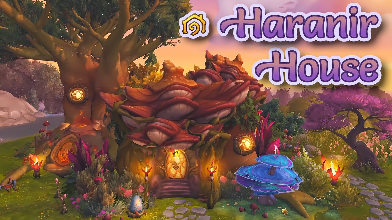 WoW Housing | Haranir House Speedbuild 🍄 #worldofwarcraft #wowhousing