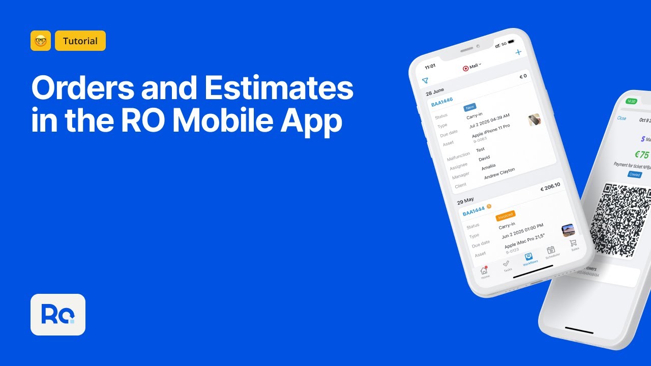 Orders and Estimates in the RO Mobile App