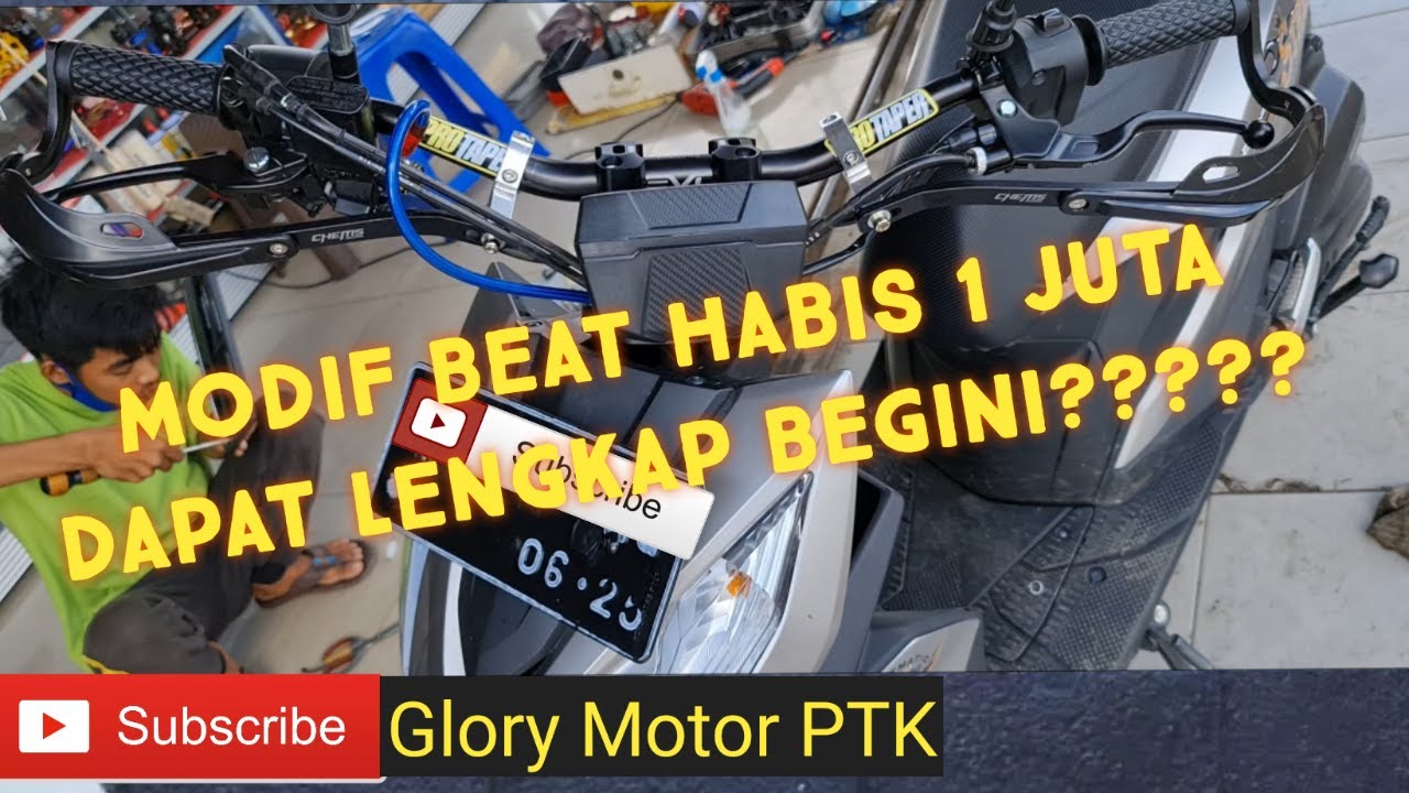 Modif New Honda Beat Street Supermoto Pakai Stang Fatbar, Handguard, Handle & Grip VND !!
