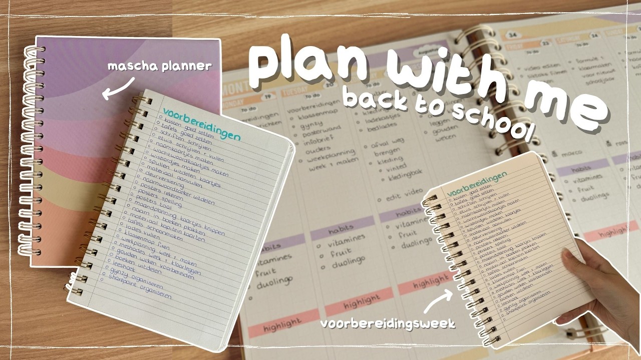 plan with me voor back to school 2024 - mascha planner