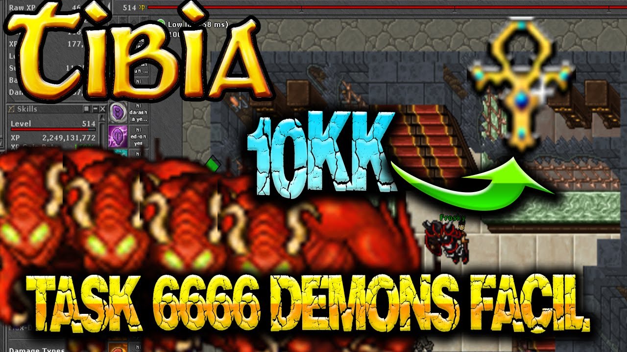 DONDE hacer la TASK de 6666 DEMONS  RAPIDO en TIBIA