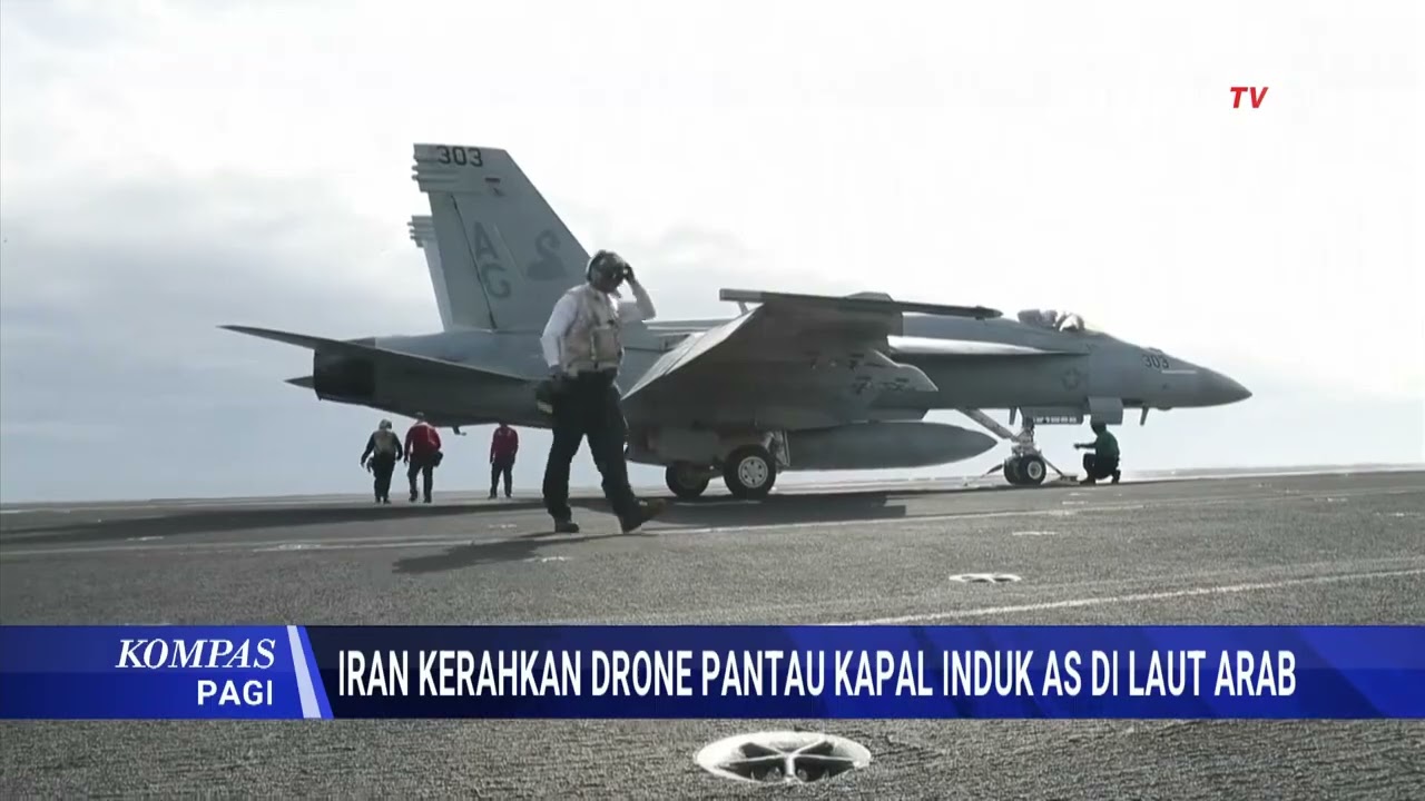 Iran Kerahkan Drone Pantau Kapal Induk Amerika Serikat di Laut Arab