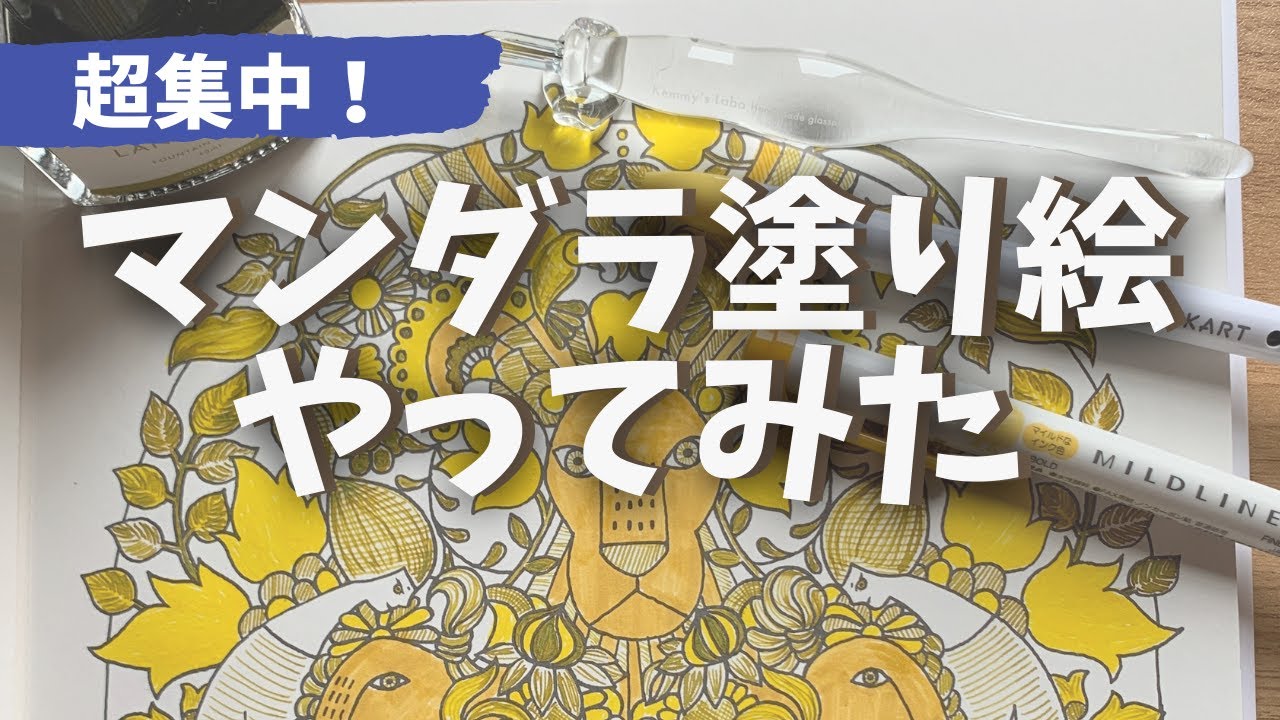 超集中！マンダラ塗り絵沼にハマってみた〜！「大人のぬりえ」の始め方 mandala coloring book
