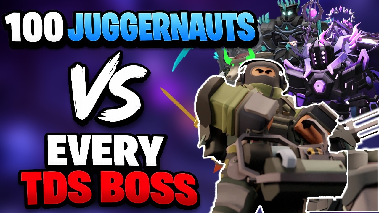 100 Juggernauts Vs Every TDS Boss | Roblox Tower Defense Simulator