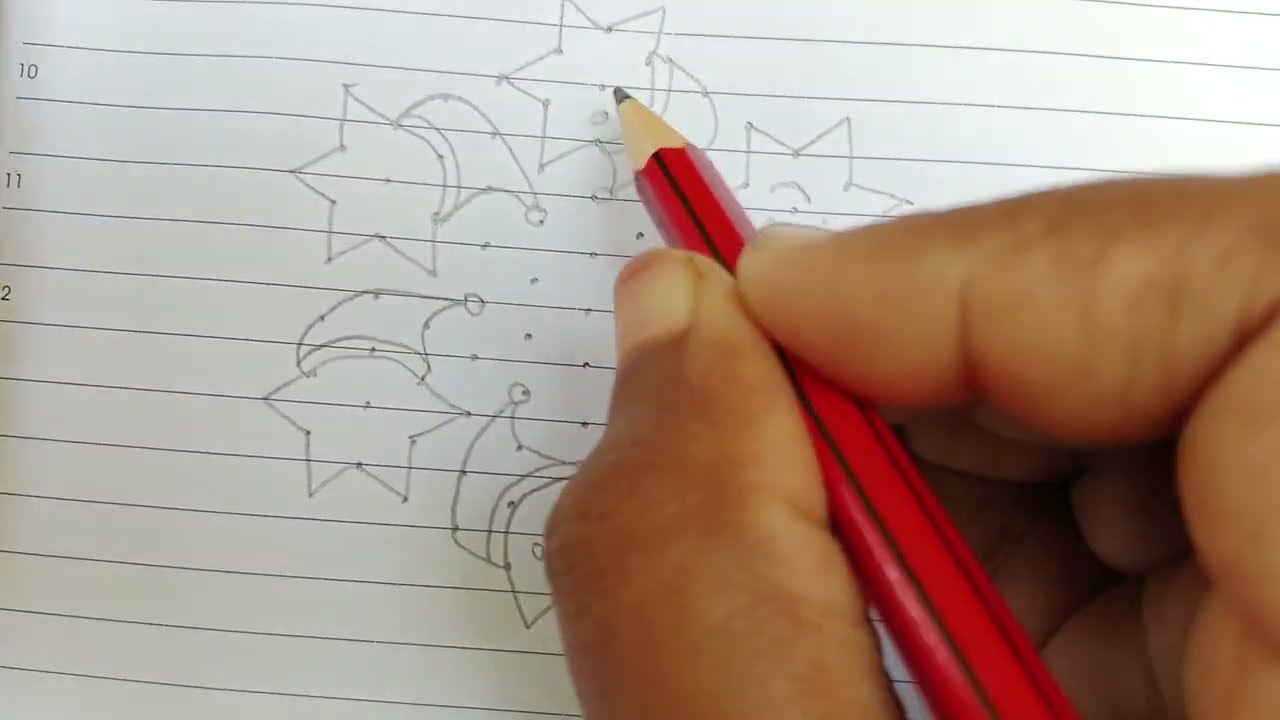 Christmas kolam/Star kolam/Christmas kolam using dots/Christmas rangoli designs/Christmas muggulu