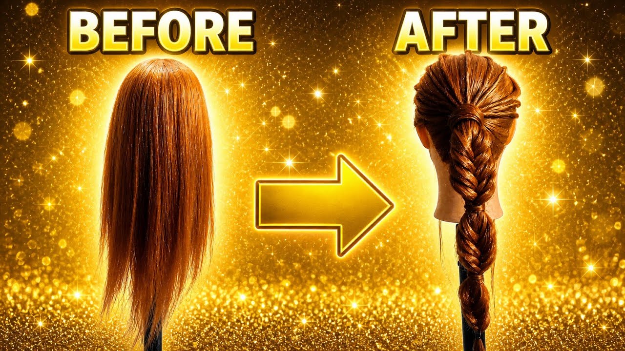 Gorgeous Low Ponytail Braid Hairstyle | Simple Hair Tutorial 🌸