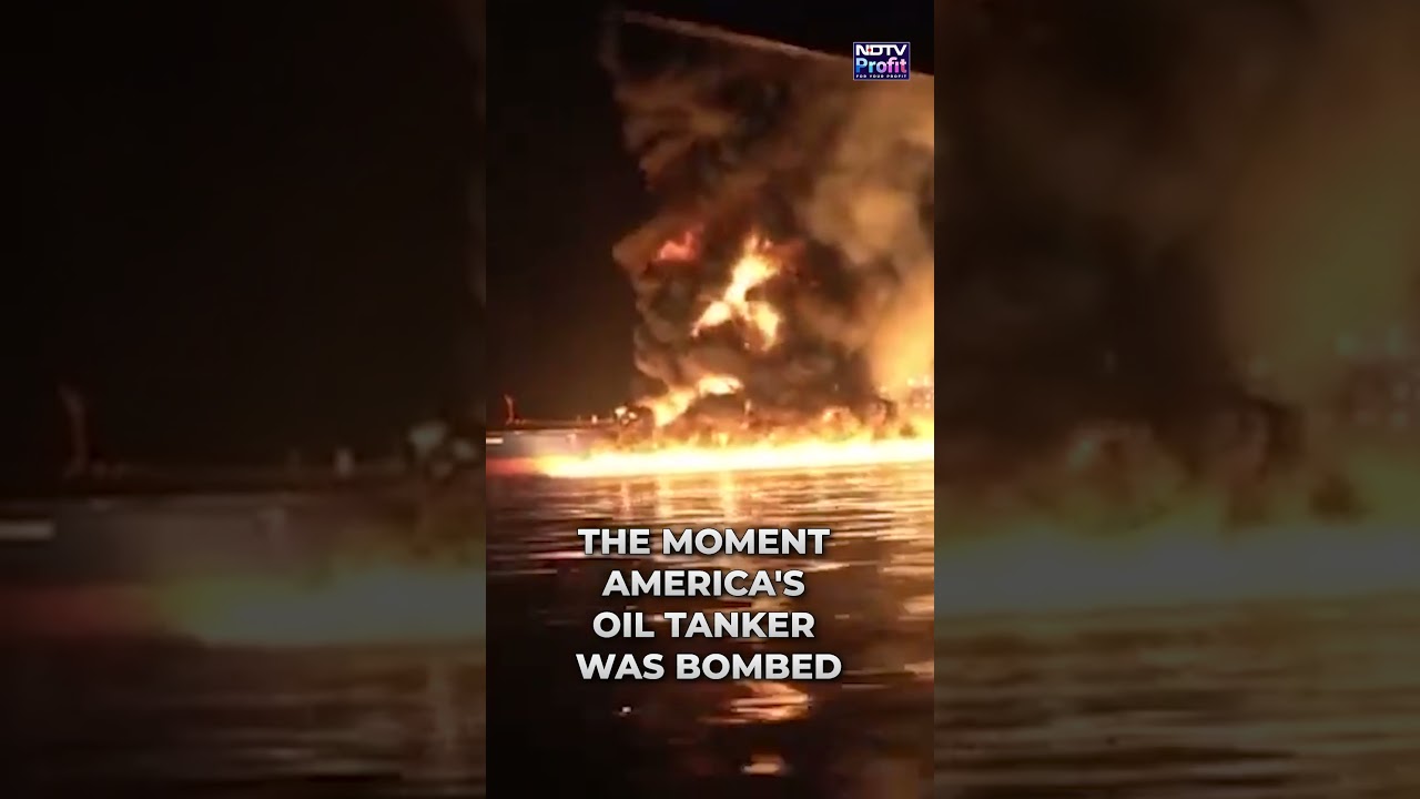 Watch: The Moment US Oil Tanker Was Destroyed In The Strait Of Hormuz #shorts