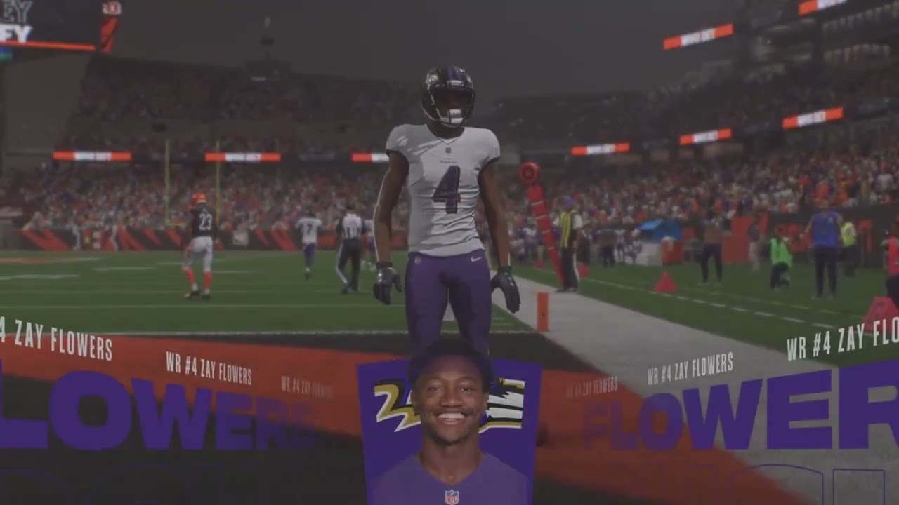 Madden NFL 26: Рейвенс против Бенгалс, 1-я четверть, 1-я неделя, 2-й год, новичок пытается устано...