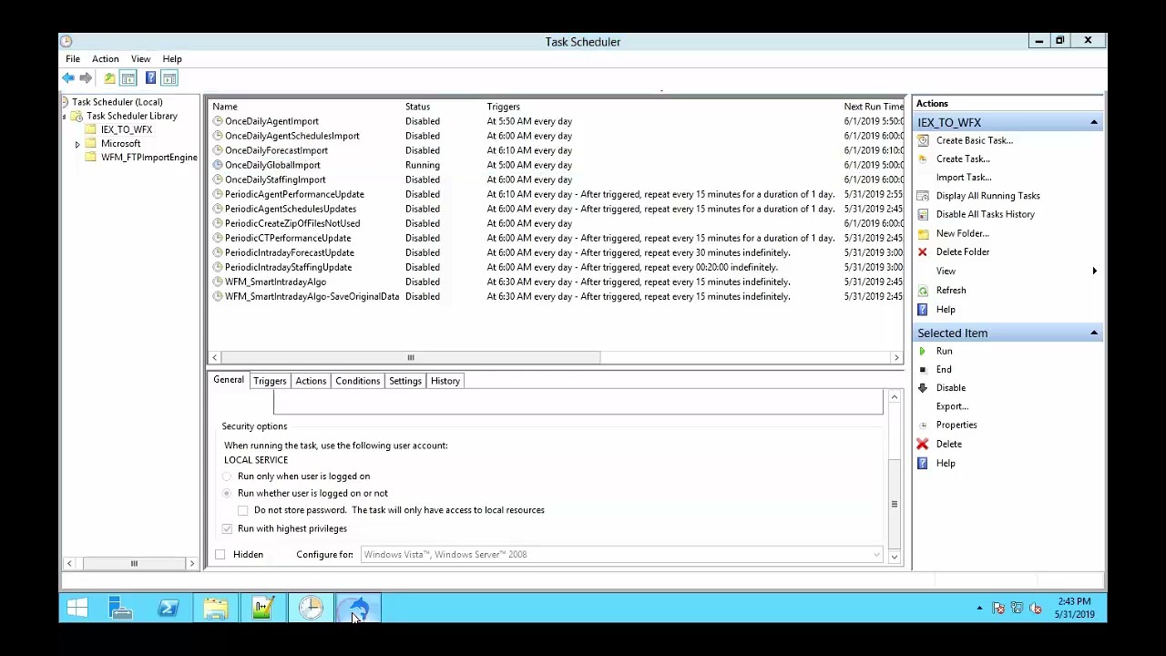 Configuration Task 8   Running onceDailyGlobalImport Job on DI to get Activity Codes in NiCE EEM