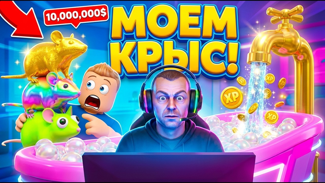МОЕМ КРЫС И СТАНОВИМСЯ БОГАТЫМИ В ROBLOX! 🐀🧽