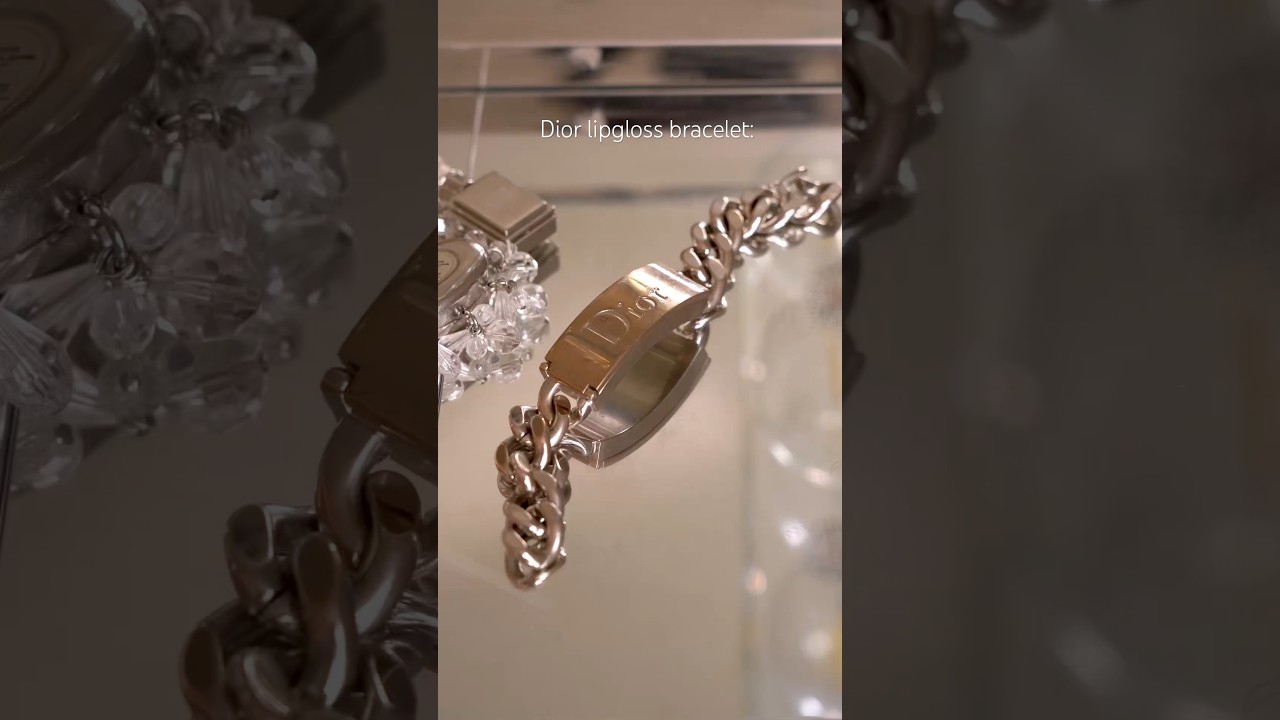 Should I keep trying to open this Dior lipgloss bracelet? #makeup #vintage #beauty #