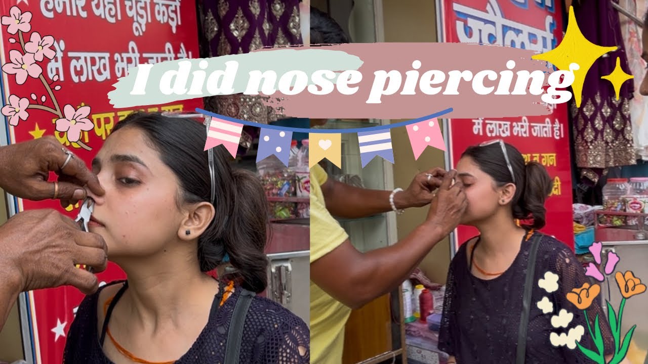 Did nose piercing | shopping 🛍️ | macaroni making